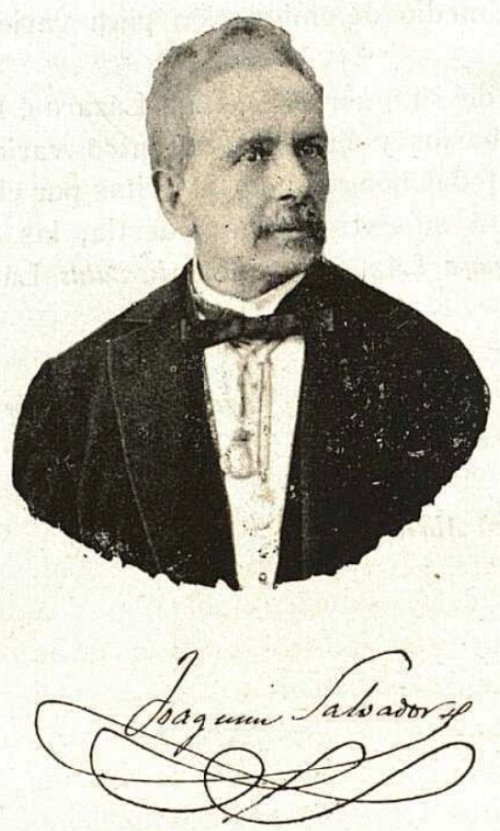 Foto de Joaquín Salvador en un libro de Faustino Barberá de 1907.